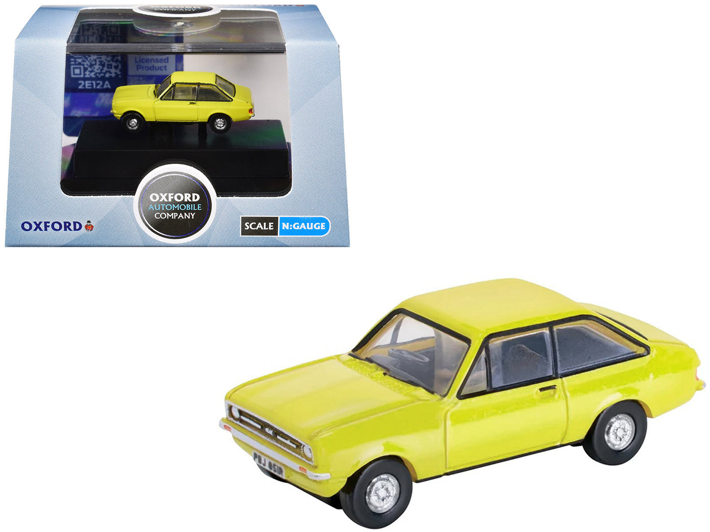 Ford Escort Mk2 RHD (Right Hand Drive) Signal Yellow 1/148 (N) Scale Diecast Model Car by Oxford Diecast free shipping USA