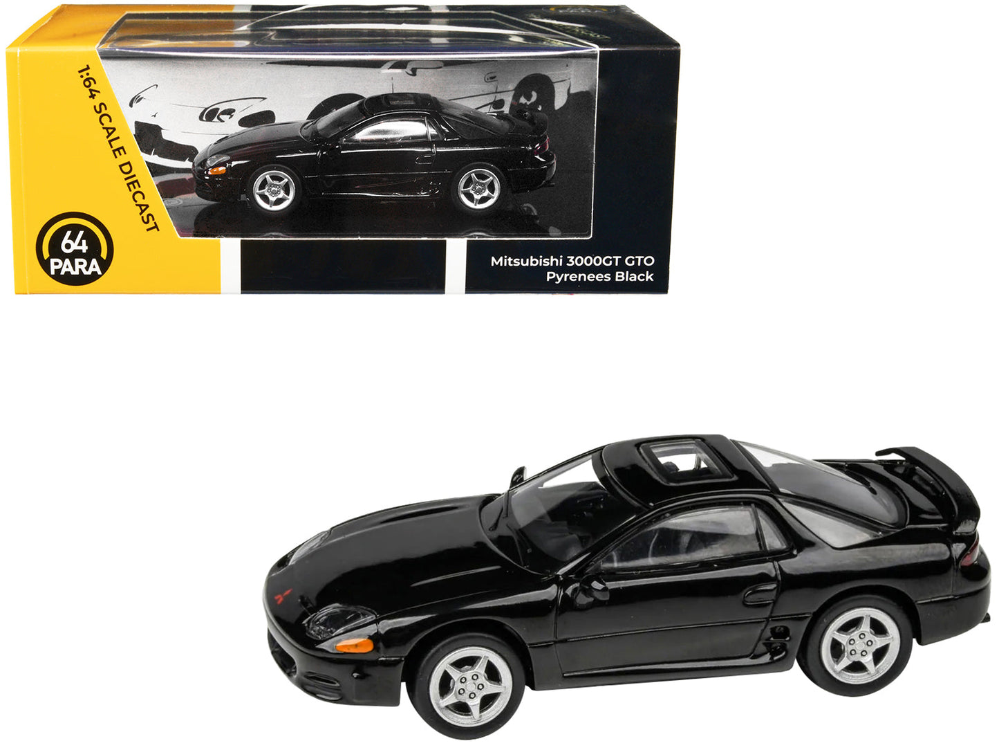 Mitsubishi 3000GT GTO Pyrenees Black with Sunroof 1/64 Diecast Model Car by Paragon Models free shipping USA