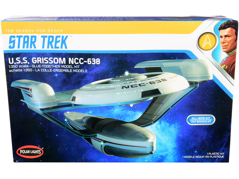 Skill 2 Model Kit U.S.S. Grissom NCC-638 Starship "Star Trek III: The Search for Spock" (1984) Movie 1/350 Scale Model by Polar Lights free shipping USA