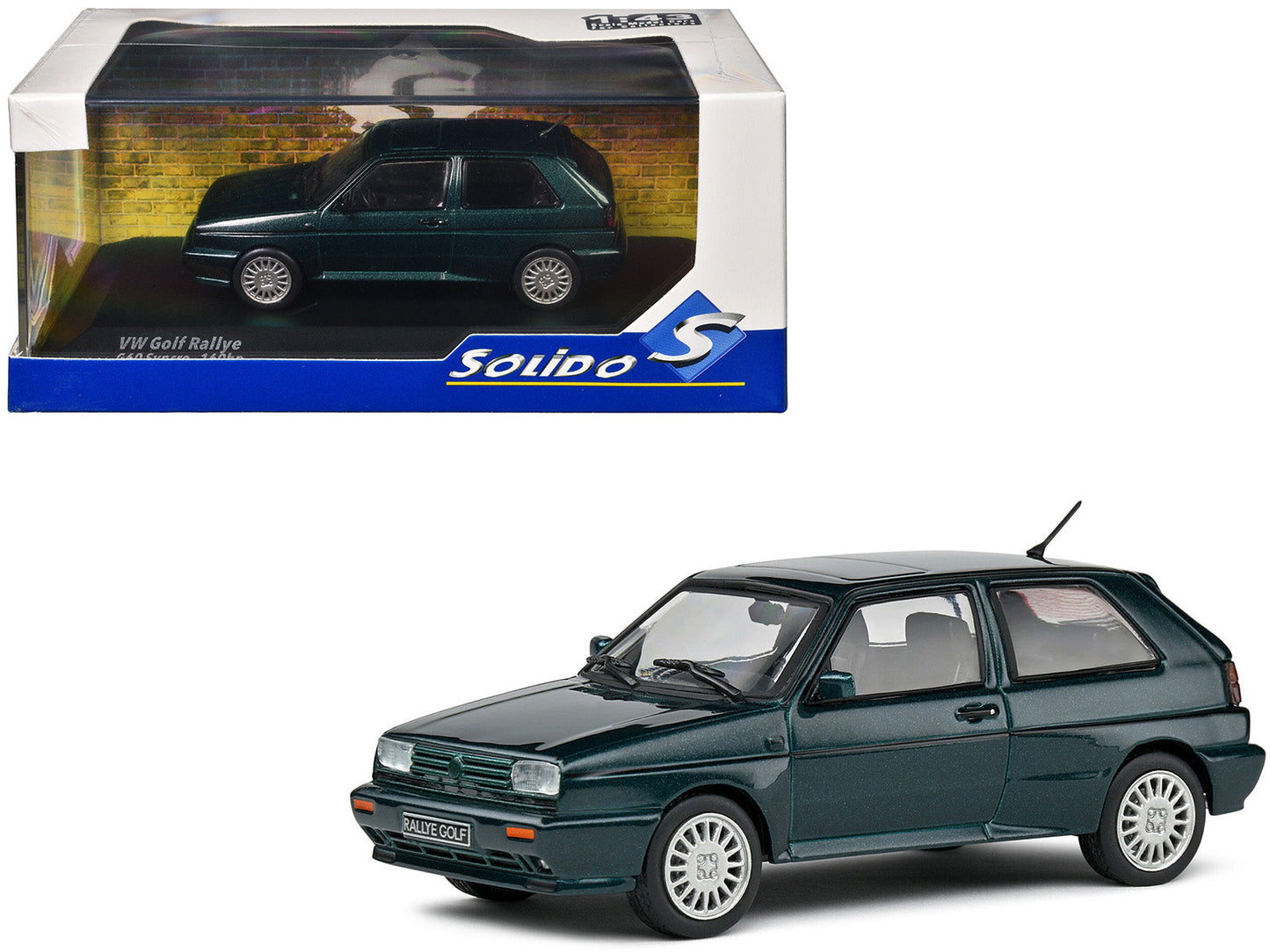 1989 Volkswagen Golf Rallye G60 Green Metallic 1/43 Diecast Model Car by Solido free shipping USA
