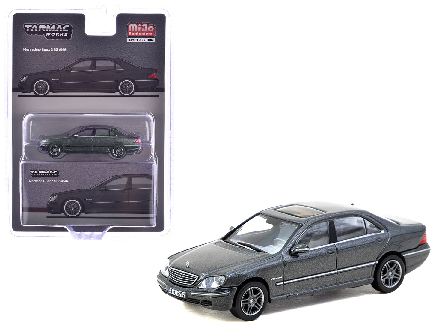 Mercedes-Benz S 65 AMG Tectite Gray Metallic "Global64" Series 1/64 Diecast Model by Tarmac Works free shipping USA