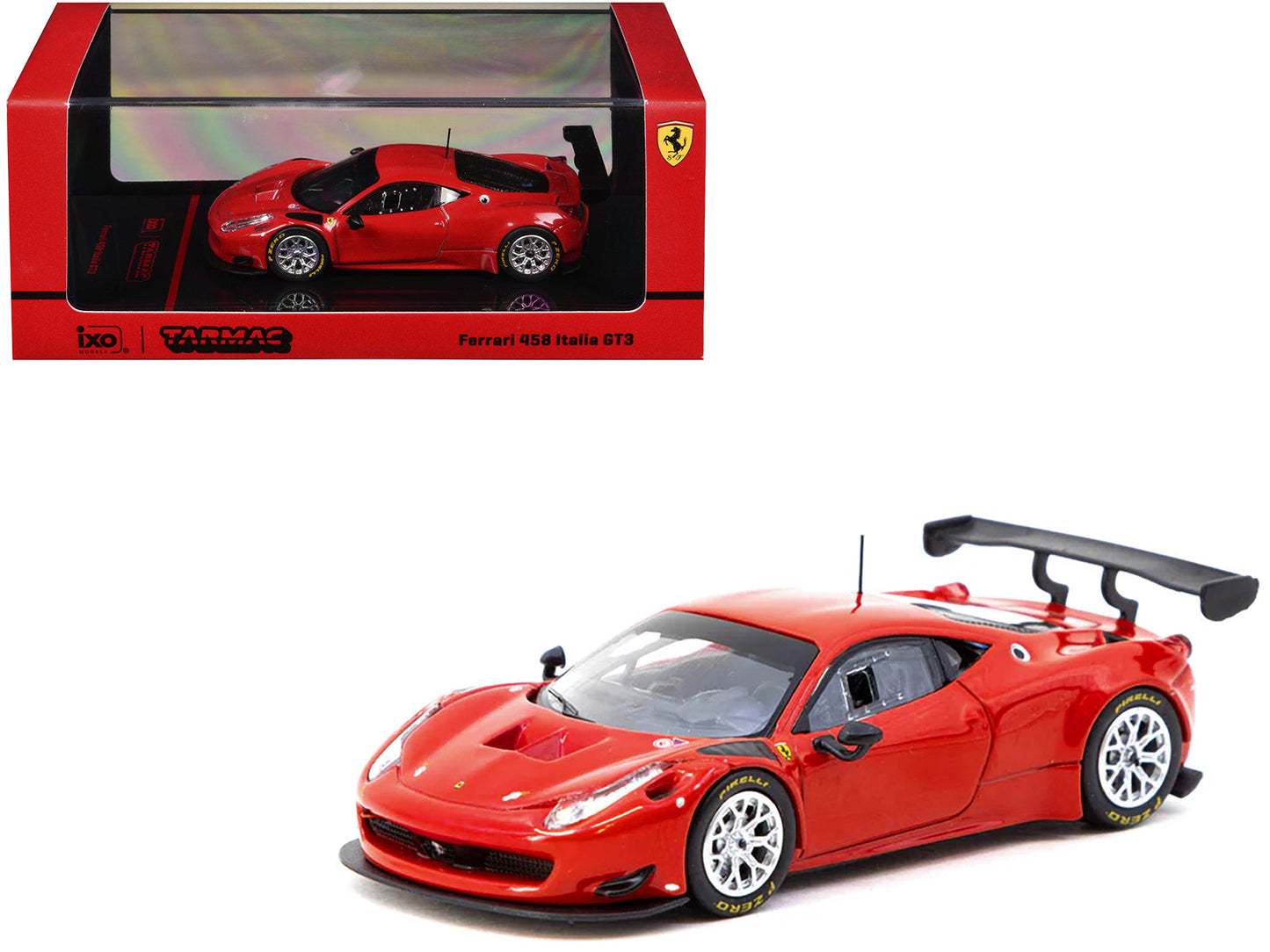 Ferrari 458 Italia GT3 Red "Road64" Series 1/64 Diecast Model Car by Tarmac Works free shipping USA