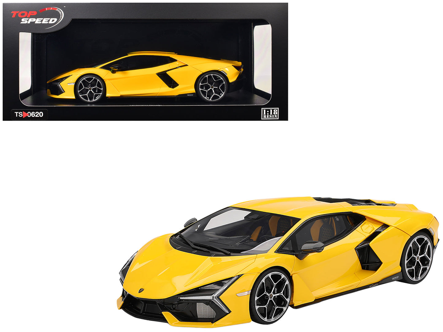 Lamborghini Revuelto Giallo (Yellow) 1/18 Model Car by Top Speed free shipping USA