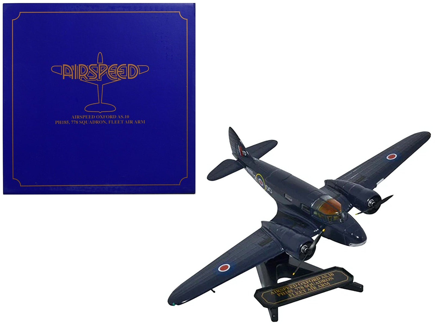 Airspeed AS.10 Oxford Aircraft "PH185 778 Squadron Fleet Air Arm" Royal Air Force "Oxford Aviation" Series 1/72 Diecast Model Airplane by Oxford Diecast free shipping USA