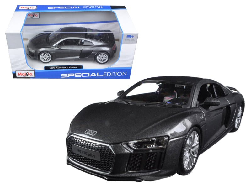 Audi R8 V10 Plus Gray Metallic "Special Edition" 1/24 Diecast Model Car by Maisto free shipping USA