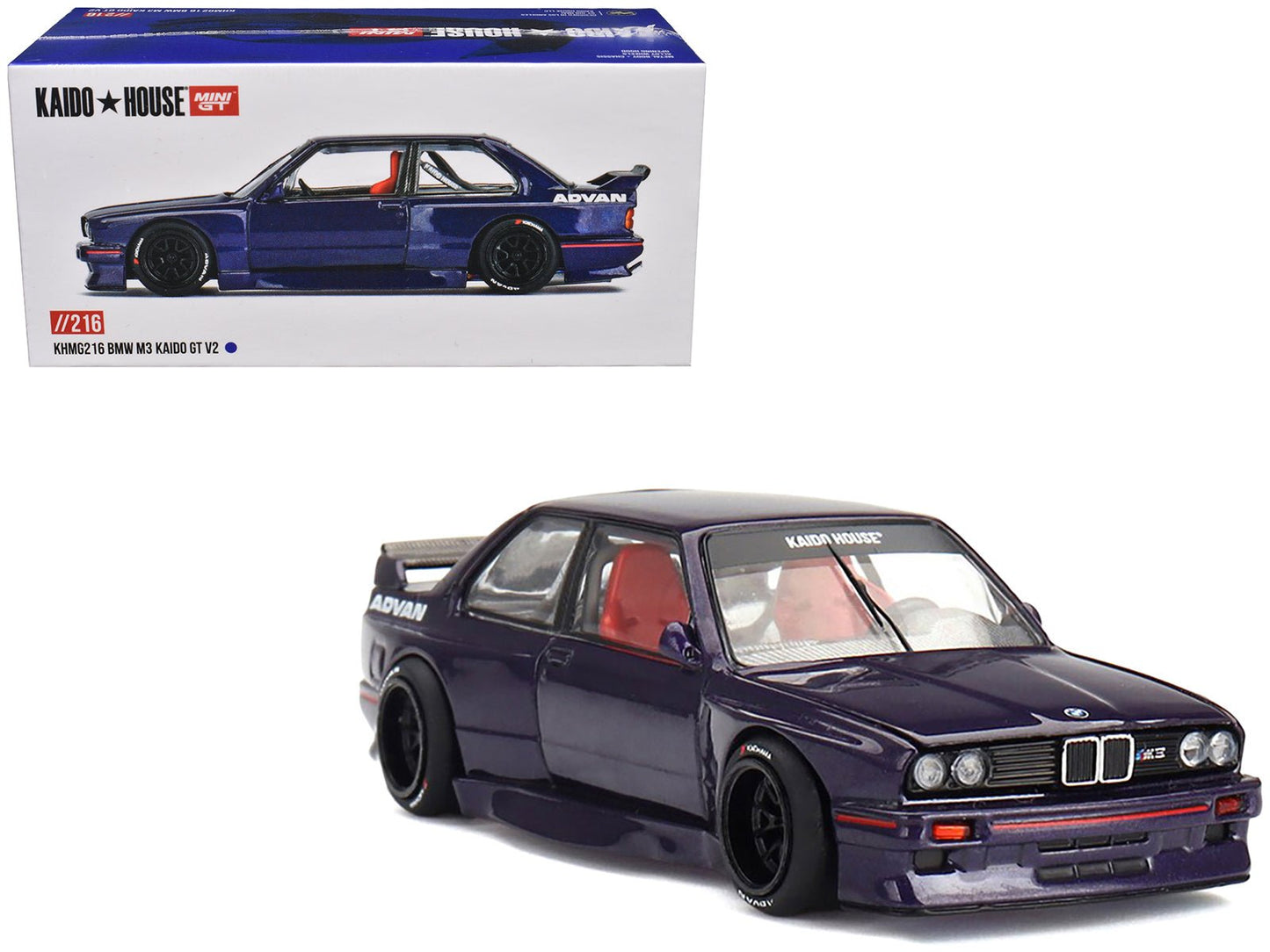 BMW M3 "Kaido GT V2" Purple Metallic (Designed by Jun Imai) "Kaido House" Special 1/64 Diecast Model Car by Mini GT free shipping USA