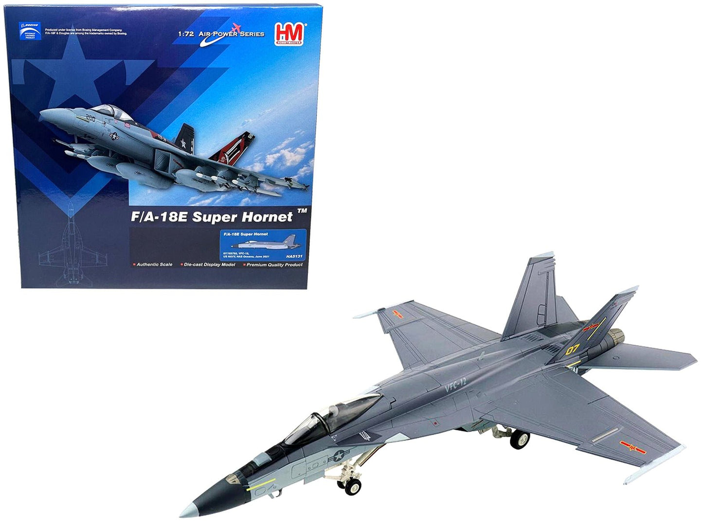 Boeing F/A-18E Super Hornet Fighter Aircraft "VFC-12 US NAVY NAS Oceana" (June 2021) "Air Power Series" 1/72 Diecast Model by Hobby Master free shipping USA