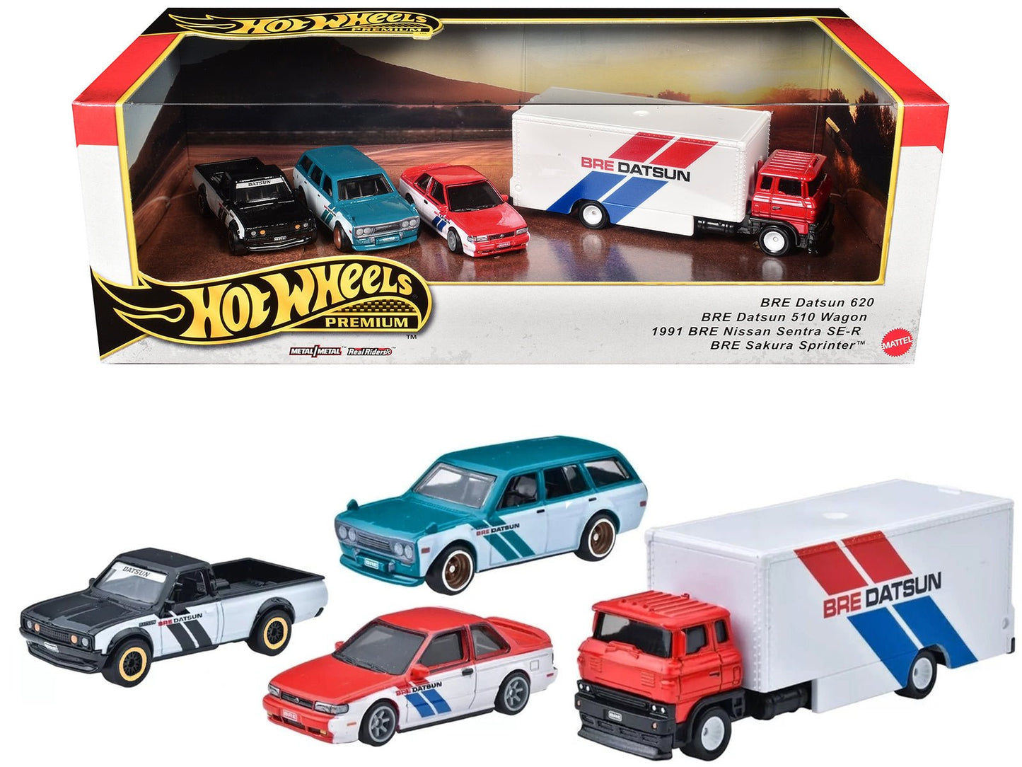 "BRE" Set of 4 pieces Series Hot Wheels "Premium" 2024 Series U Diecast Model Cars by Hot Wheels free shipping USA