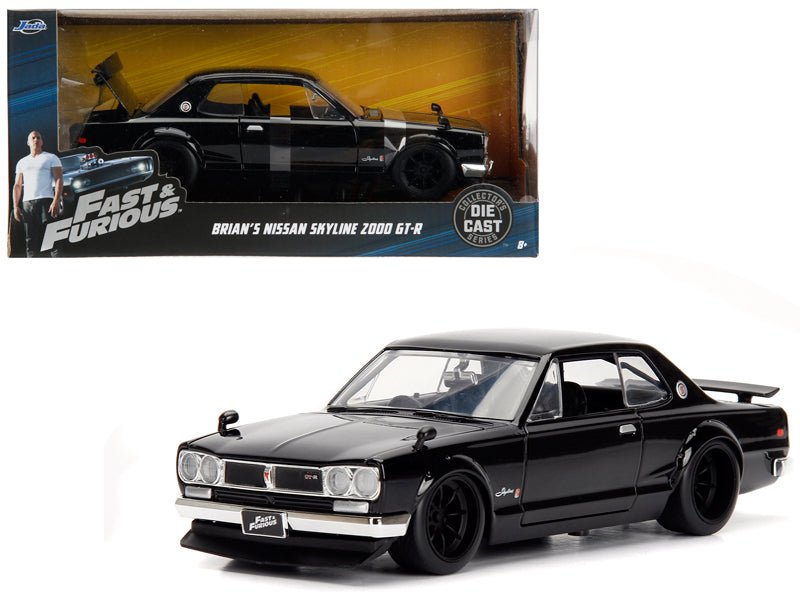 Brian's Nissan Skyline 2000 GT-R RHD (Right Hand Drive) Black "Fast & Furious" Movie 1/24 Diecast Model Car by Jada free shipping USA