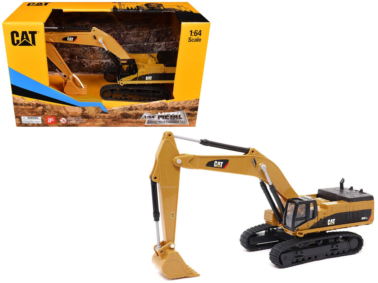 CAT Caterpillar 385C L Hydraulic Excavator Yellow 1/64 Diecast Model by Diecast Masters free shipping USA