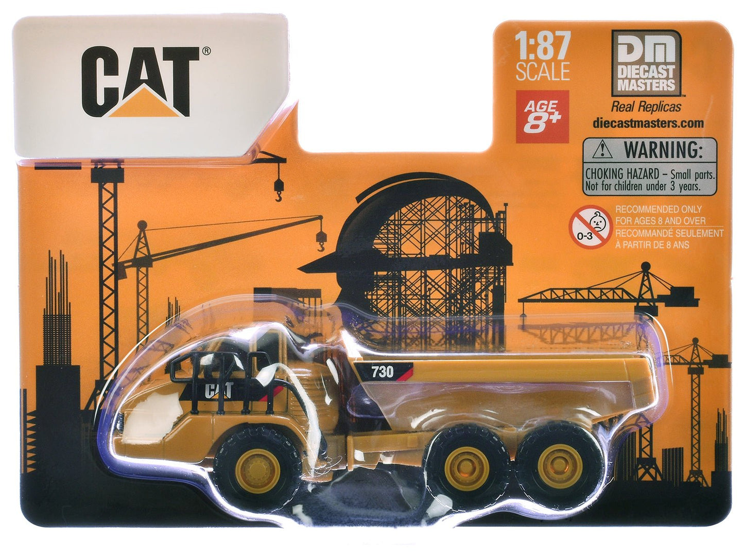 CAT Caterpillar 730 Articulated Truck Yellow 1/87 (HO) Diecast Model by Diecast Masters free shipping USA