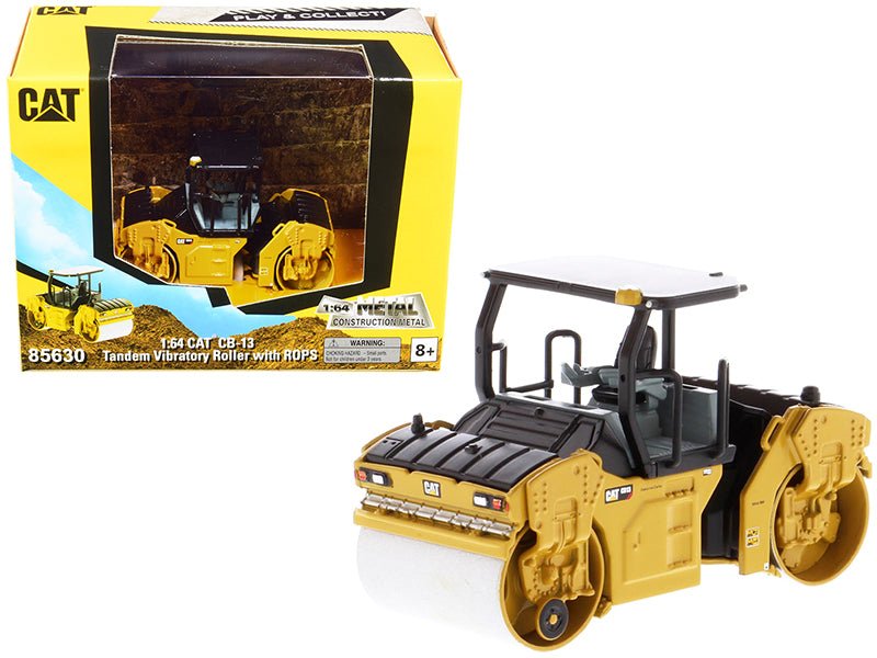 CAT Caterpillar CB-13 Tandem Vibratory Roller with ROPS "Play & Collect!" Series 1/64 Diecast Model by Diecast Masters free shipping USA