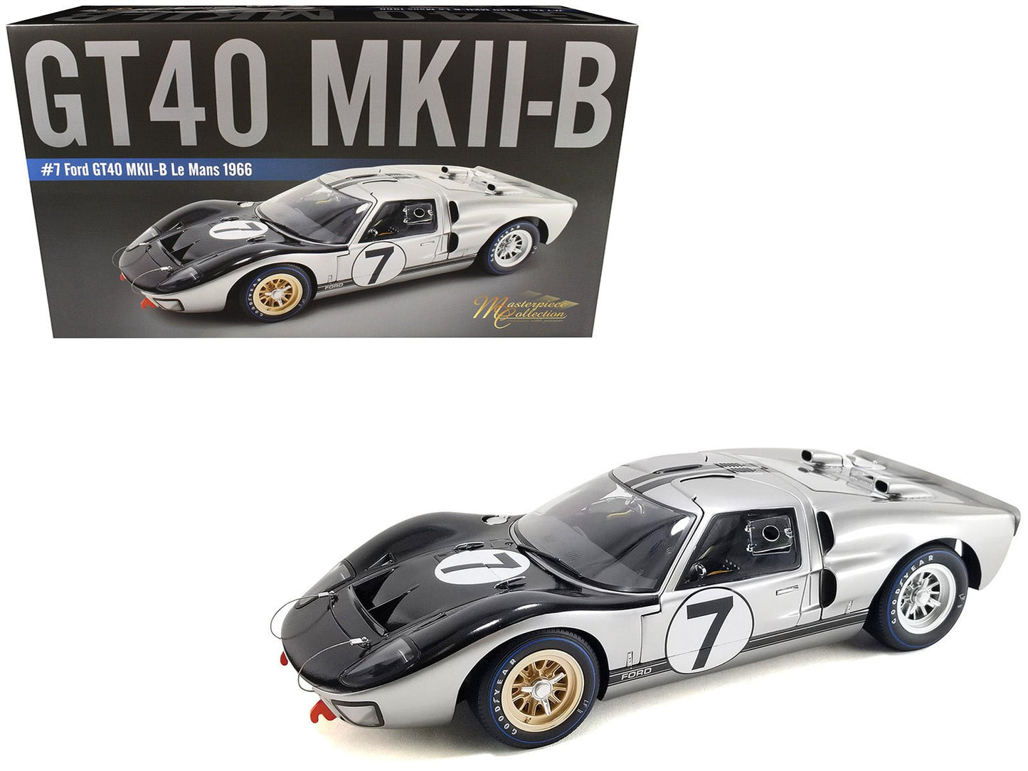 Ford GT40 MKII-B #7 Graham Hill - Brian Muir "Alan Mann Racing" "24 Hours of Le Mans" (1966) "Masterpiece Collection" 1/12 Diecast Model Car by ACME free shipping USA