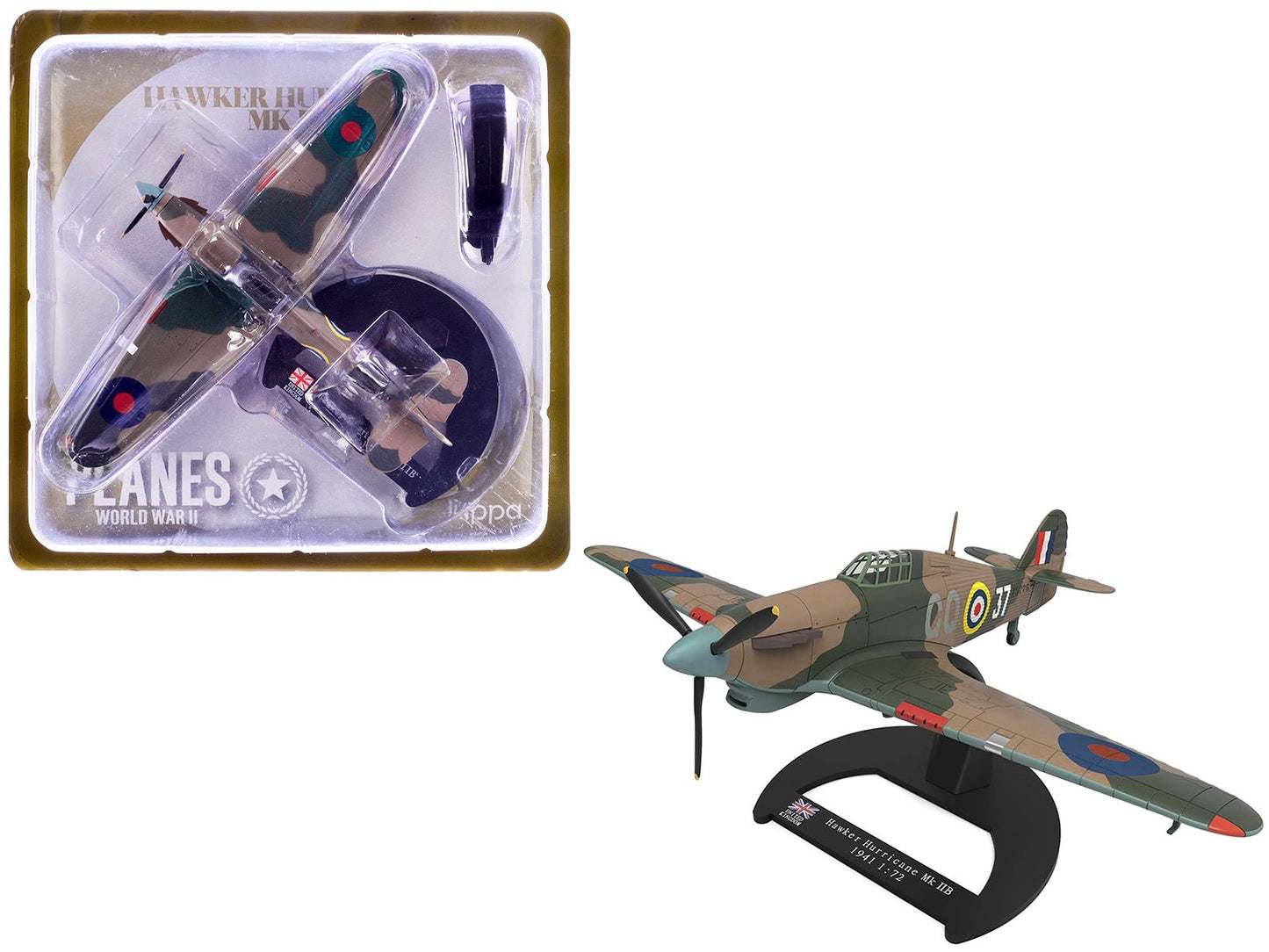 Hawker Hurricane Mk.IIB Aircraft "No. 134 Squadron 151 Wing Vaenga USSR" (1941) British Royal Air Force "Planes of World War II" Series 1/72 Diecast Model Airplane by Luppa free shipping USA