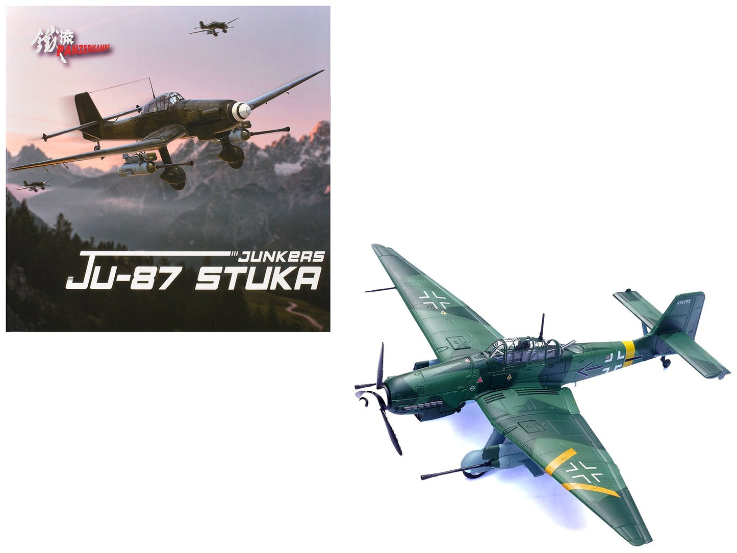 Junkers Ju 87G2 Stuka Bomber Aircraft "10.(Pz)/SG 2 Immelmann Oberst Hans-Ulrich Rudel Slovakia" (1944) German Luftwaffe "Wing" Series 1/72 Diecast Model by Panzerkampf free shipping USA