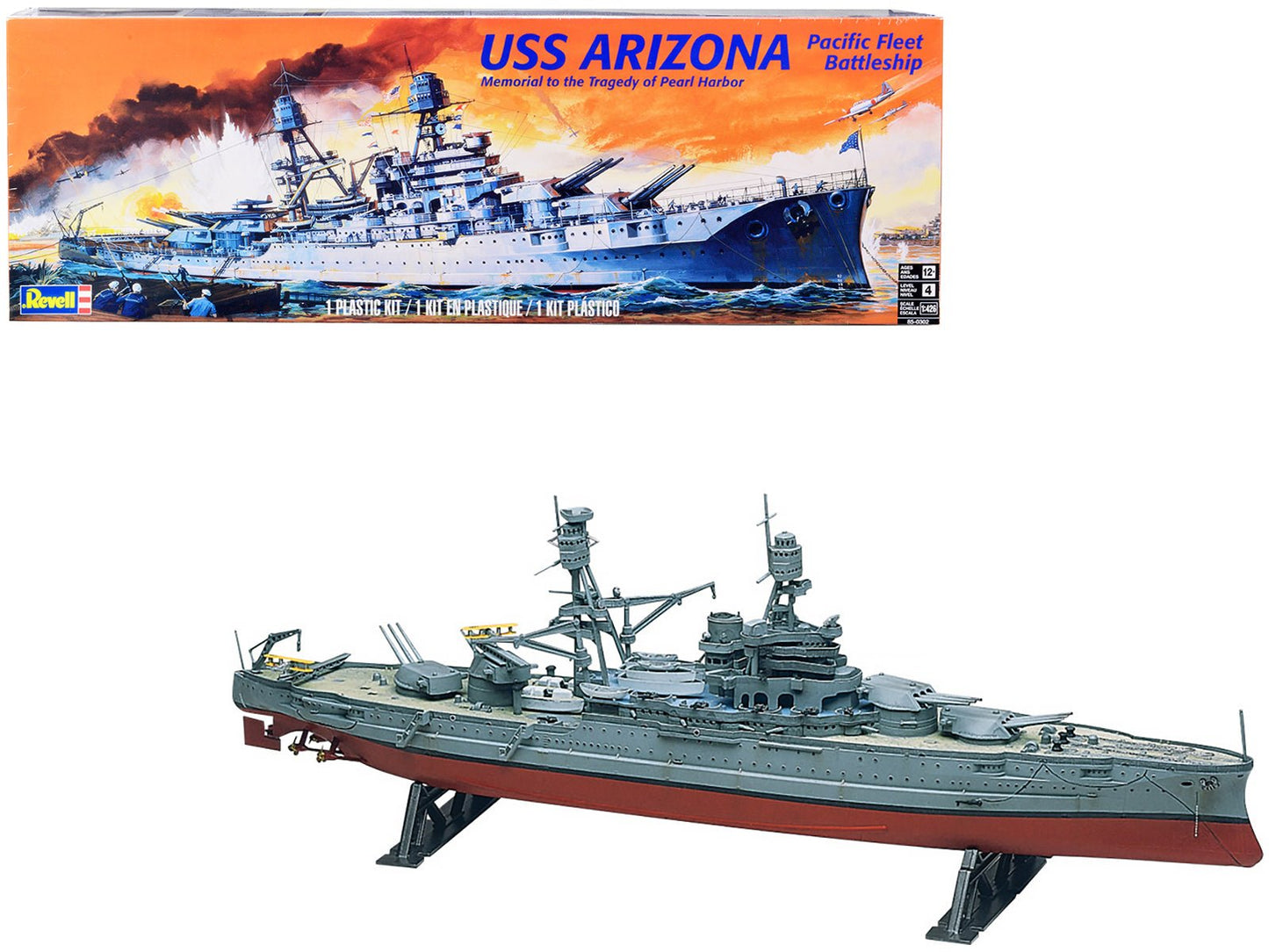 Level 4 Model Kit USS Arizona Pacific Fleet Battleship "Memorial to the Tragedy of Pearl Harbor" 1/426 Scale Model by Revell free shipping USA