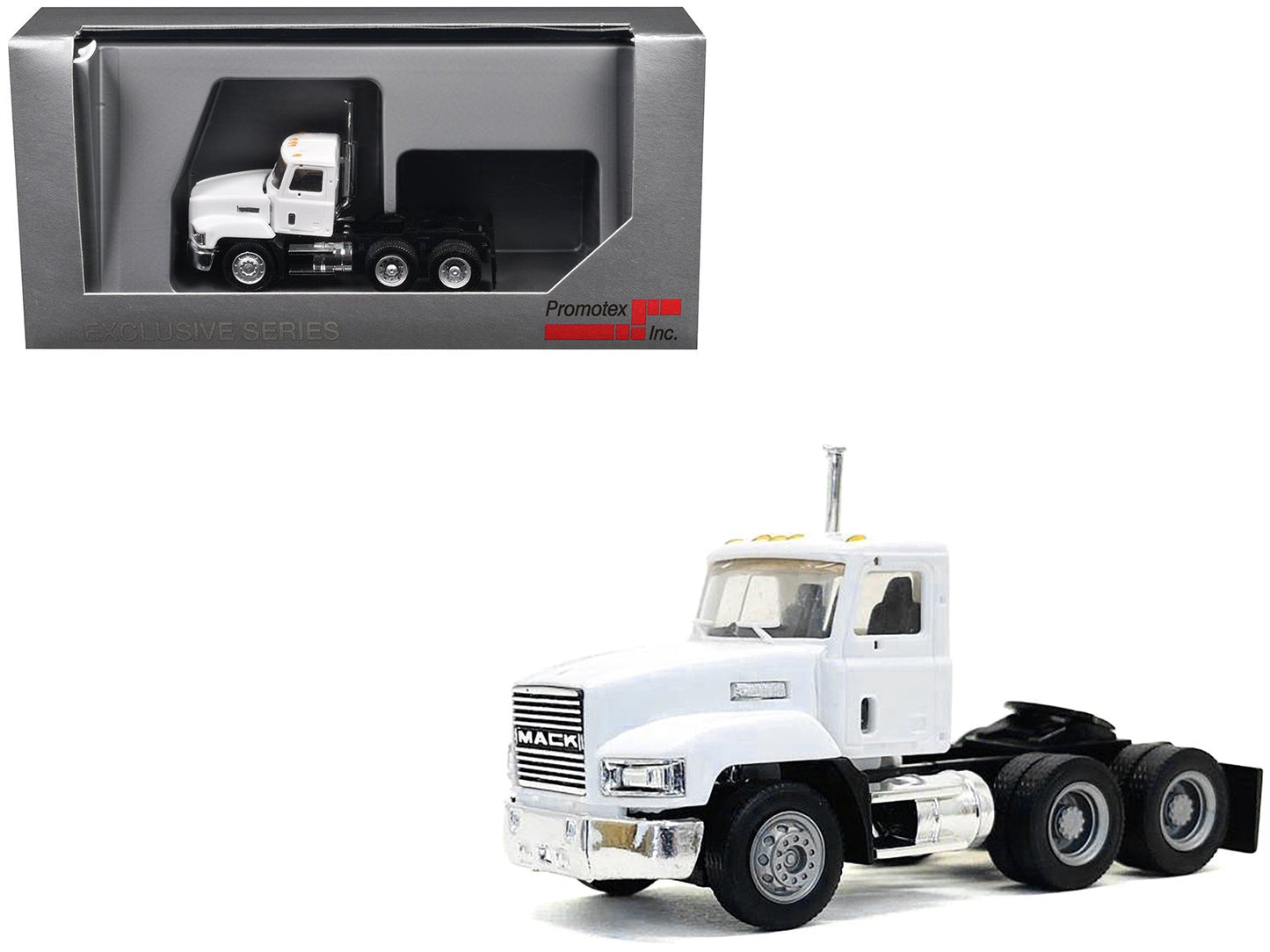 Mack 603 Short Day Cab White 1/87 (HO) Plastic Model Car by Promotex free shipping USA