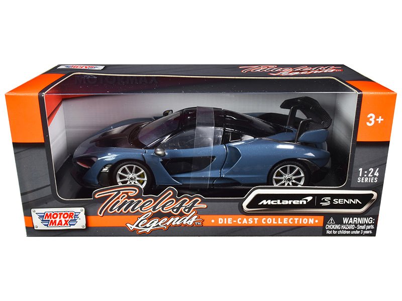 McLaren Senna Gray Metallic and Black "Timeless Legends" 1/24 Diecast Model Car by Motormax free shipping USA