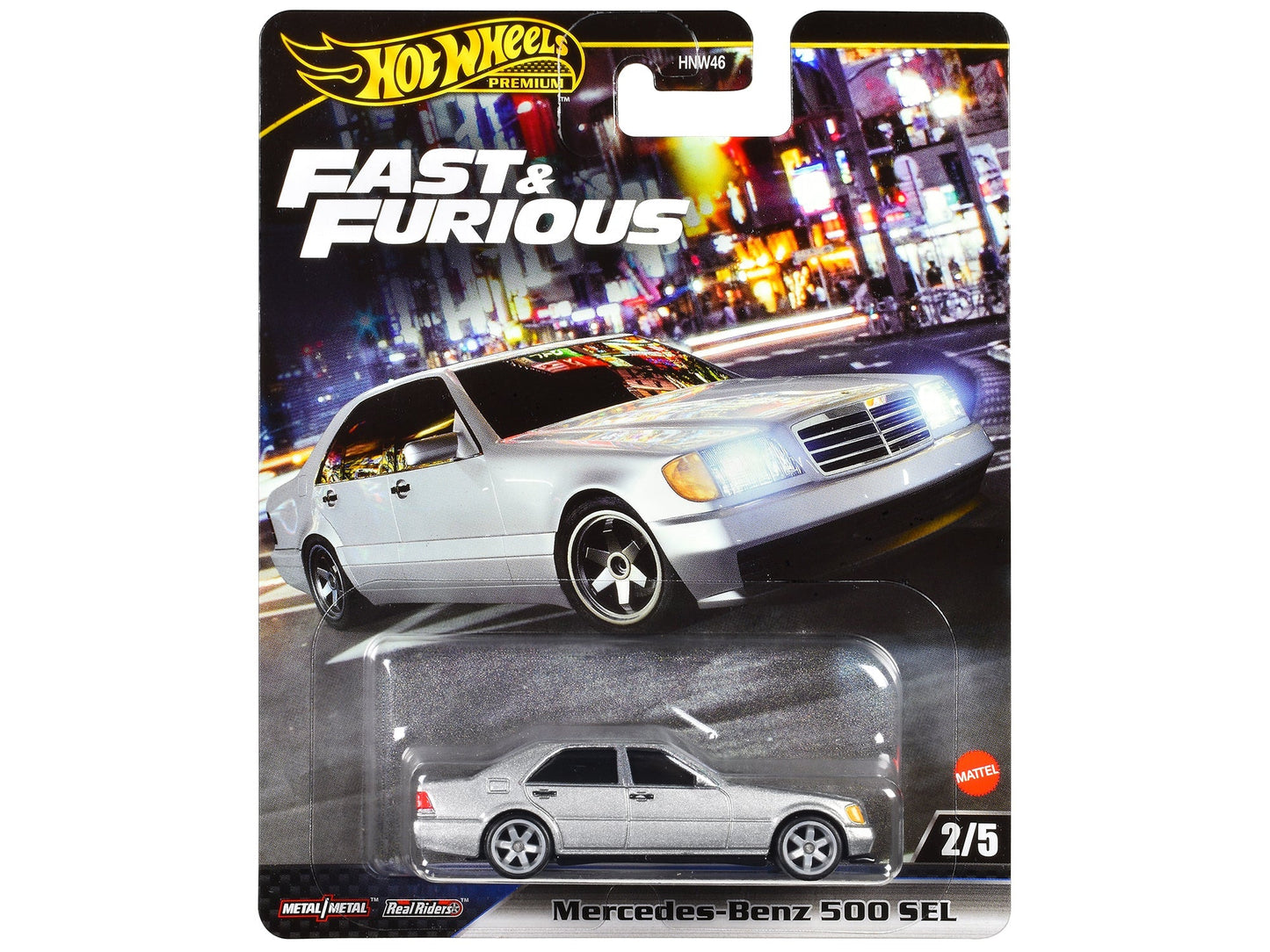Mercedes-Benz 500 SEL Silver Metallic "The Fast and the Furious: Tokyo Drift" (2006) Movie "Fast & Furious" Series Diecast Model Car by Hot Wheels free shipping USA