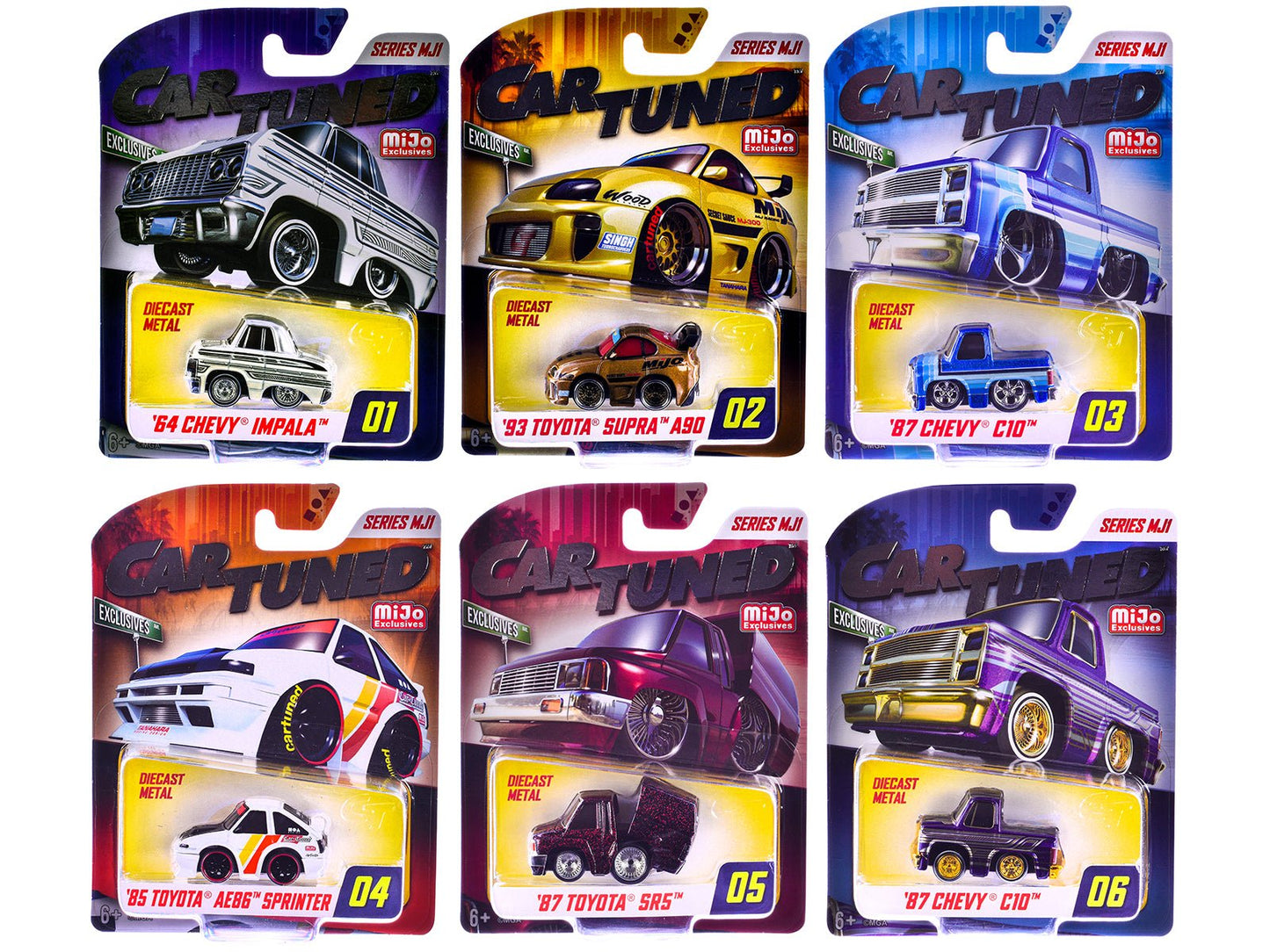 Mijo Exclusives Series MJ1 Set of 6 Pieces Diecast Model Cars by CarTuned free shipping USA