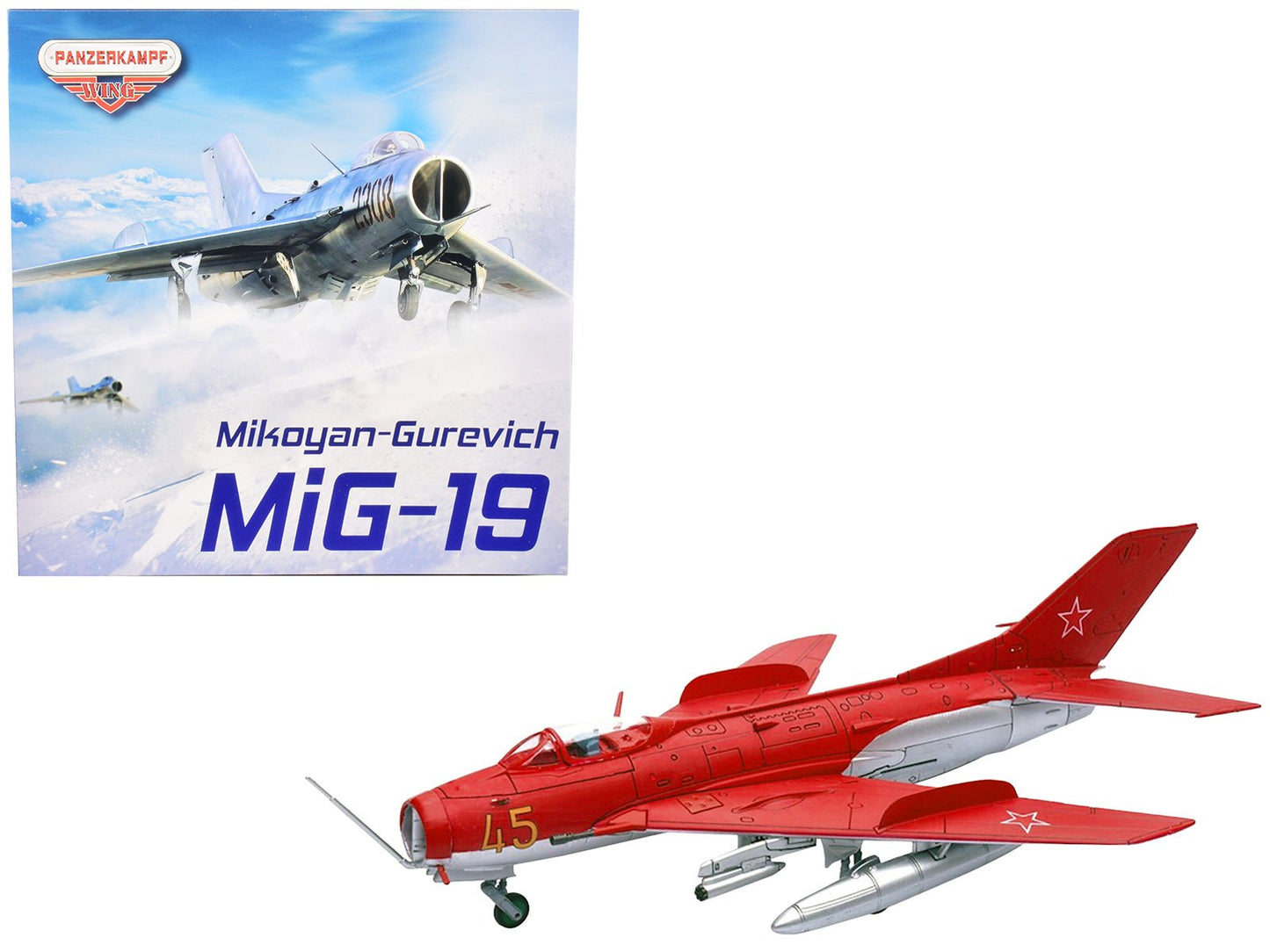 Mikoyan-Gurevich MiG-19S Farmer C Fighter Aircraft "Yellow 45" "VVS Display Team Soviet Air Force Kubinka Air Base" (1960) "Wing" Series 1/72 Diecast Model by Panzerkampf free shipping USA