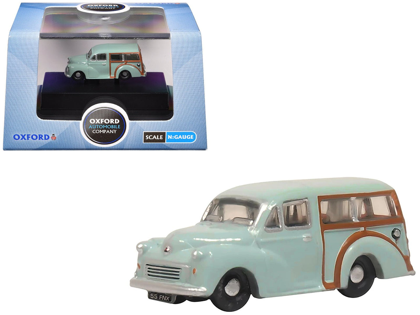 Morris Minor Traveller Smoke Gray 1/148 (N) Scale Diecast Model Car by Oxford Diecast free shipping USA