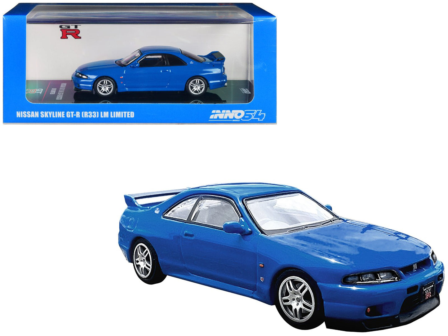 Nissan Skyline GT-R (R33) RHD (Right Hand Drive) Blue "LM Limited" 1/64 Diecast Model Car by Inno Models free shipping USA