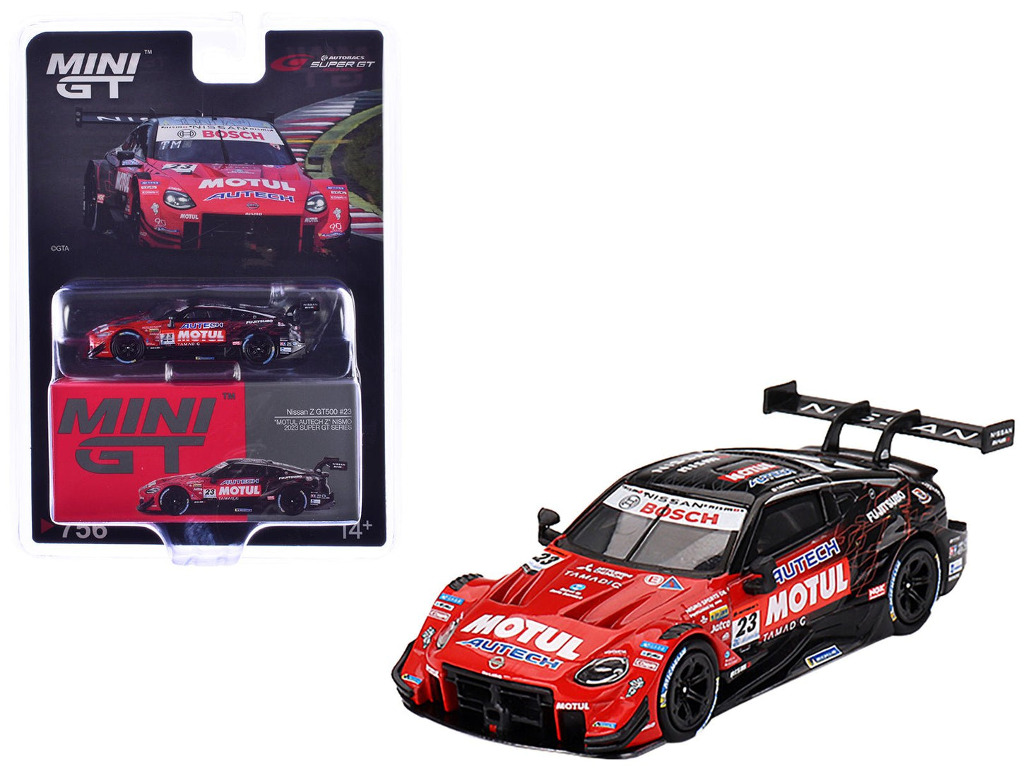 Nissan Z GT500 #23 Tsugio Matsuda - Ronnie Quintarelli "NISMO" "Super GT Series" (2023) Limited Edition 1/64 Diecast Model Car by Mini GT free shipping USA