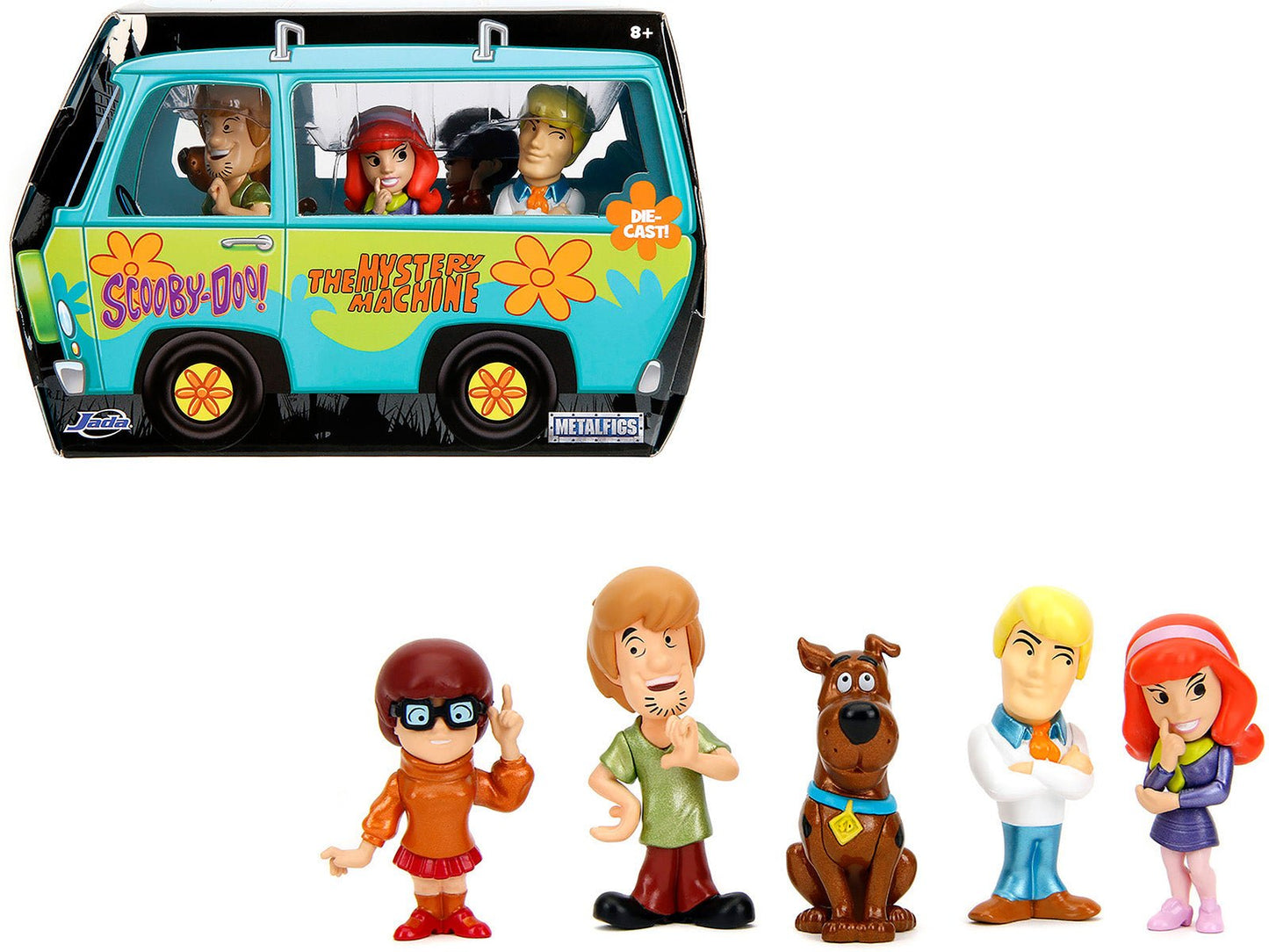 Set of 5 Diecast Figures "Scooby-Doo" TV Series "Metalfigs" Series Diecast Models by Jada free shipping USA