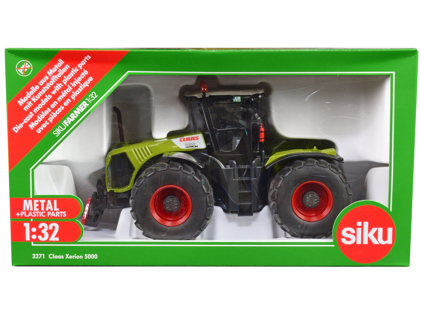 Claas 5000 Xerion Tractor Green with Gray Top 1/32 Diecast Model by Siku free shipping USA