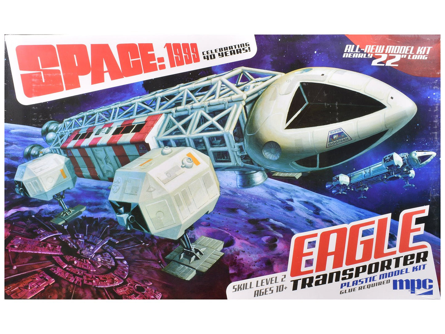 Skill 2 Model Kit Eagle Transporter Spacecraft "Celebrating 40 Years" "Space: 1999" (1975-1977) TV Series 1/48 Scale Model by MPC free shipping USA