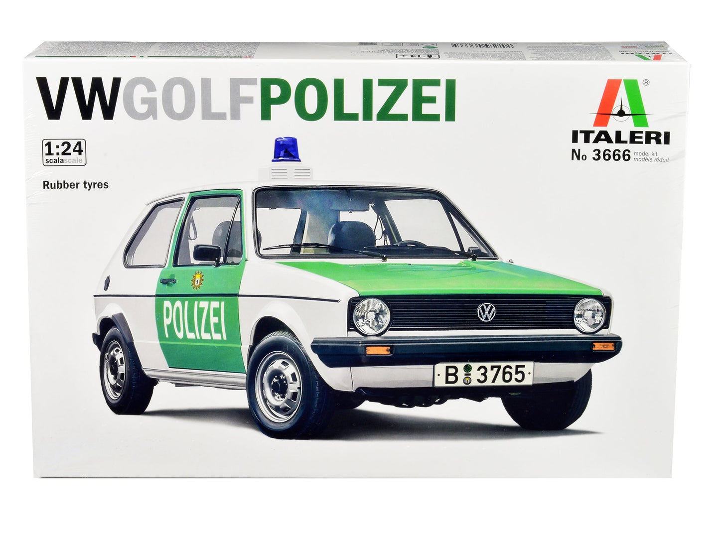 Skill 3 Model Kit 1978 Volkswagen Golf "Berlin Polizei (Police) Department" 1/24 Scale Model by Italeri free shipping USA