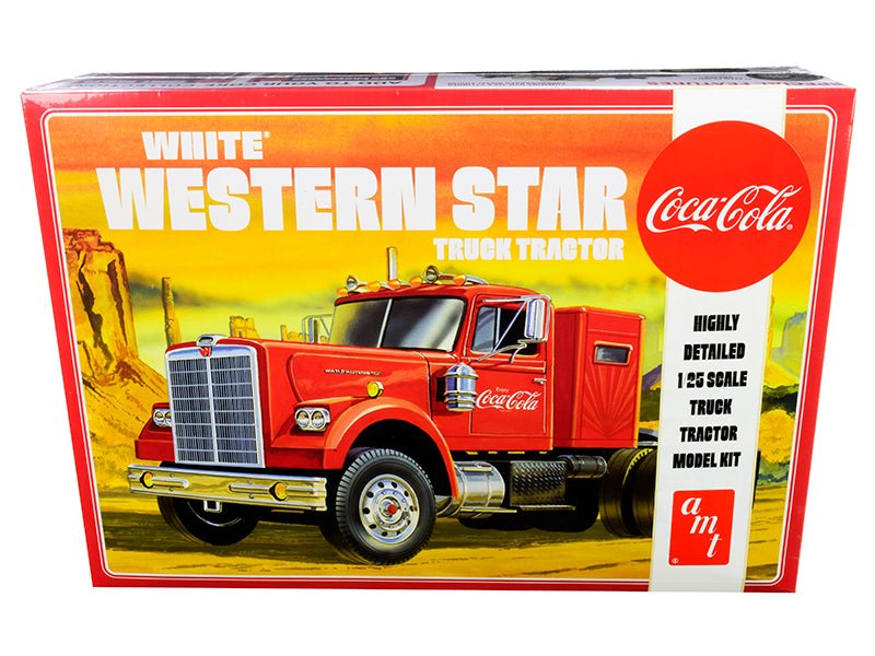Skill 3 Model Kit White Western Star Semi Truck Tractor "Coca-Cola" 1/25 Scale Model by AMT free shipping USA