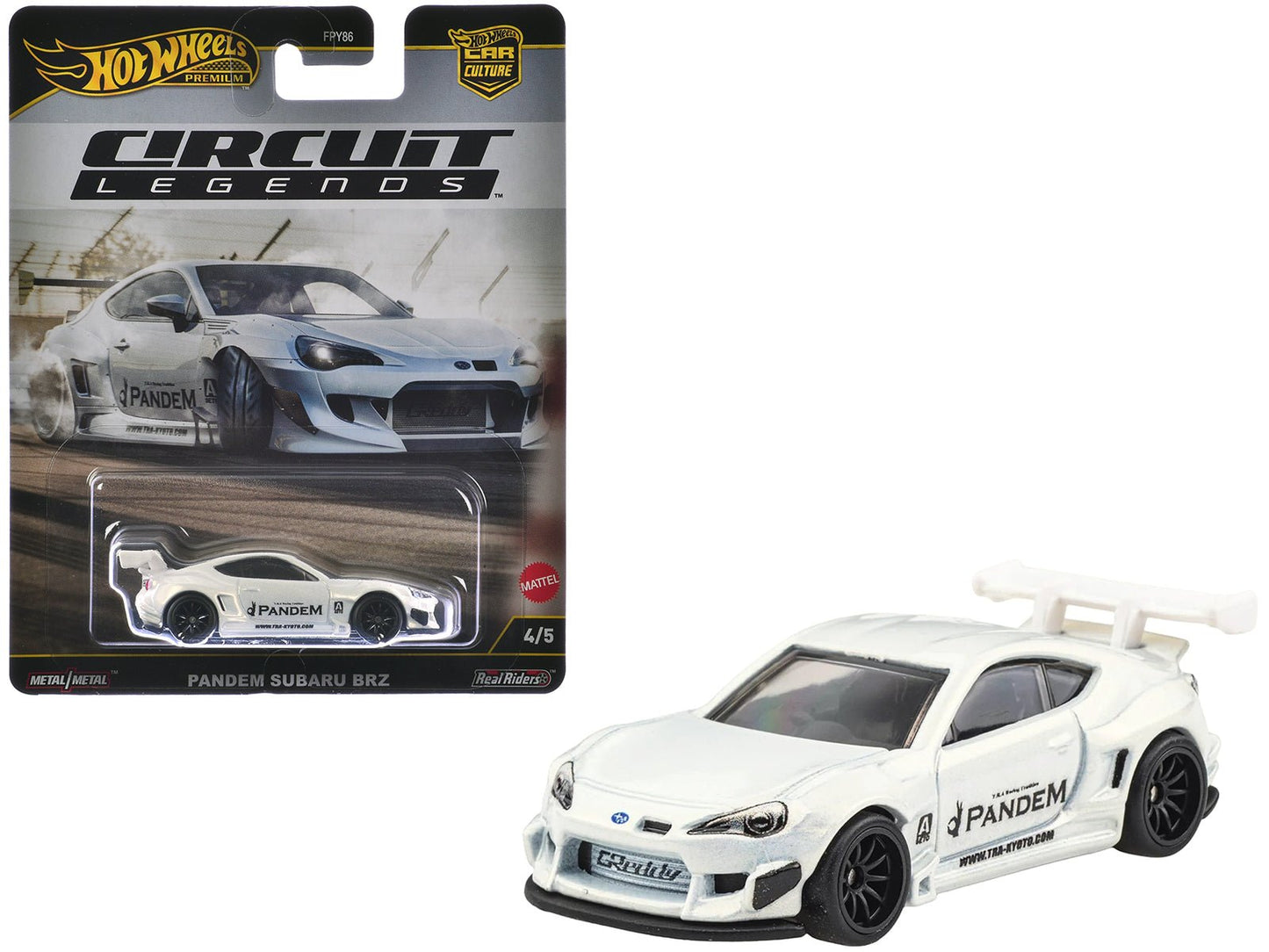 Subaru BRZ Pandem RHD (Right Hand Drive) White Metallic "Circuit Legends" Series Diecast Model Car by Hot Wheels free shipping USA