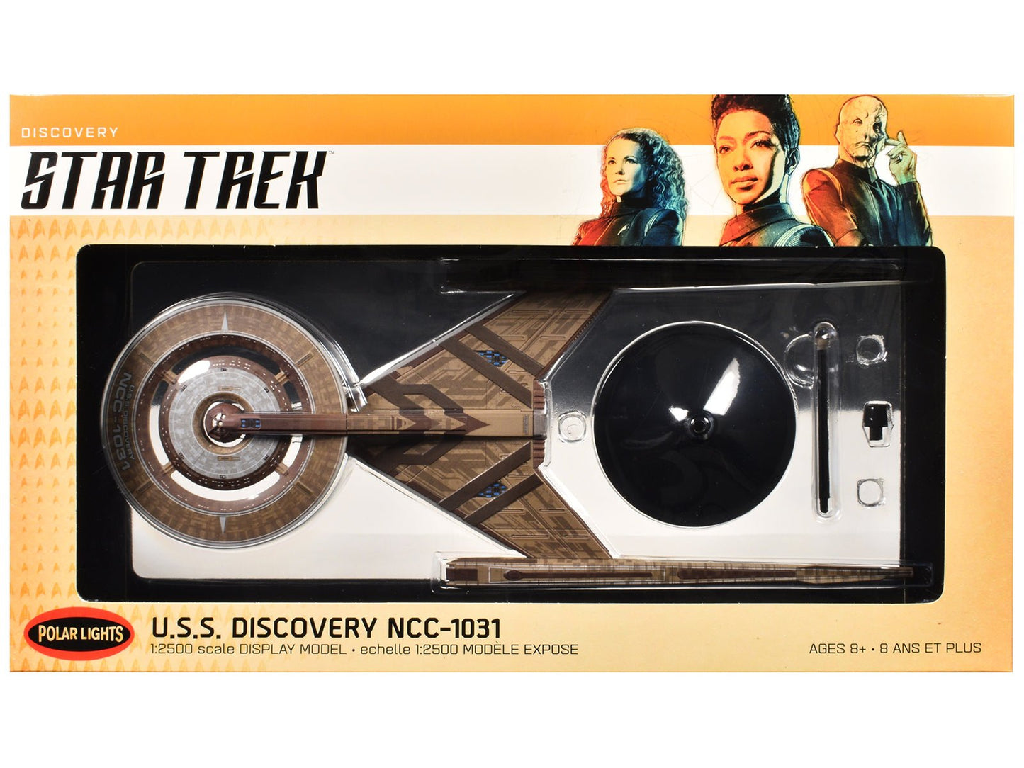 U.S.S. Discovery NCC-1031 Spacecraft "Star Trek: Discovery" (2017-2024) TV Series 1/2500 Scale Model by Polar Lights free shipping USA