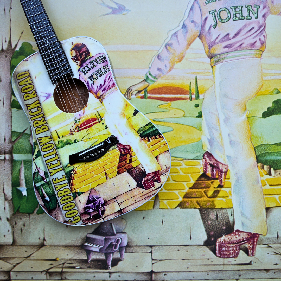 Goodbye Yellow Brick Road Collectible Miniature Guitar