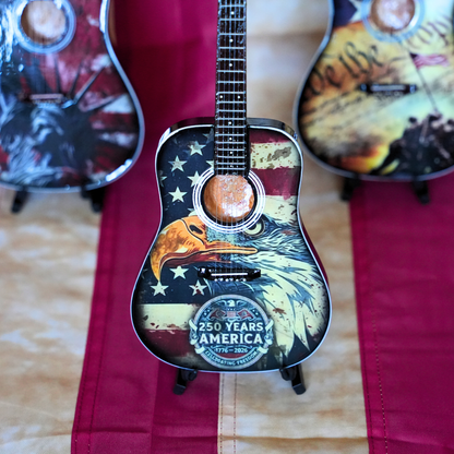 America 250 Collectible Miniature Guitar