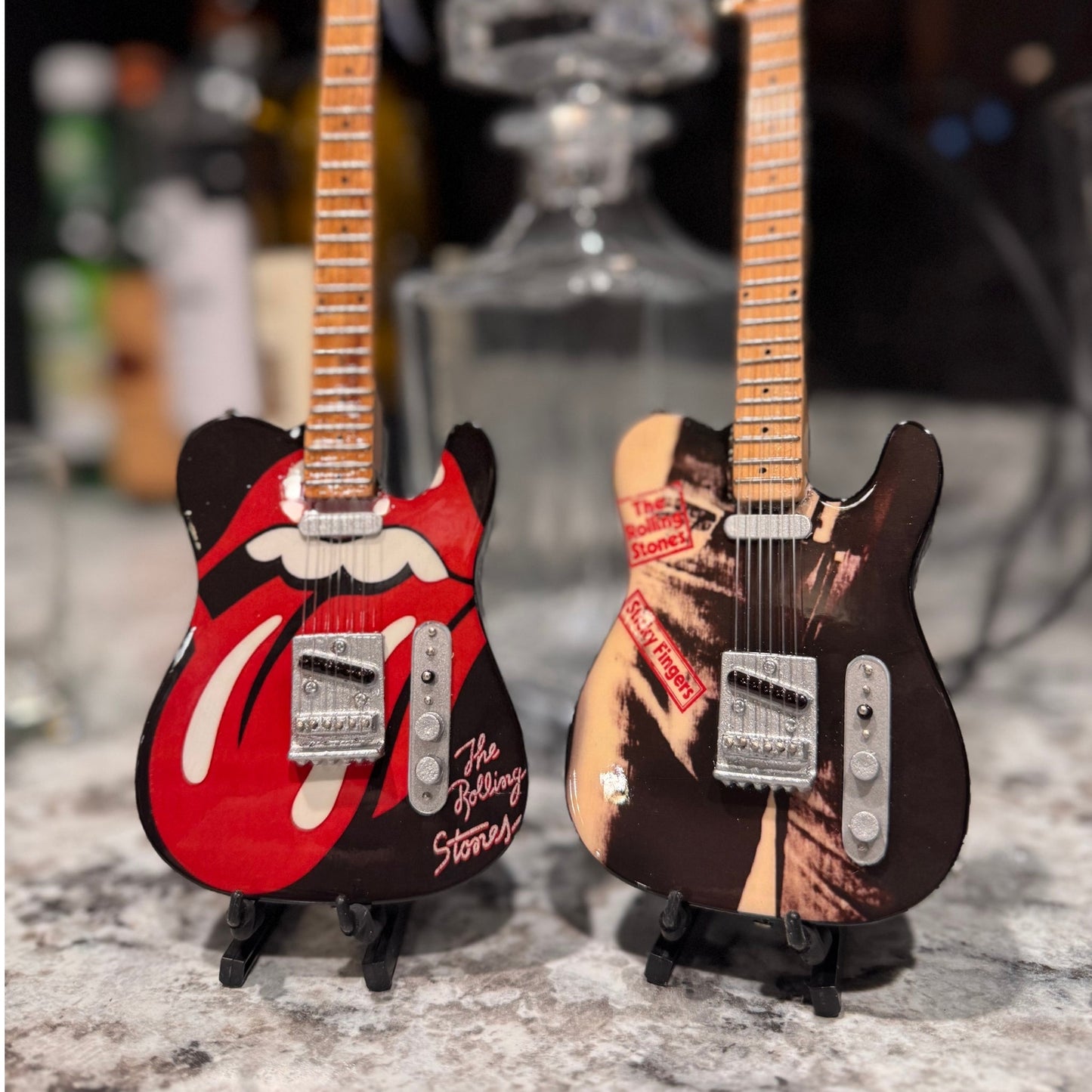 The Rolling Stones Icons Collectible Miniature Guitar Set