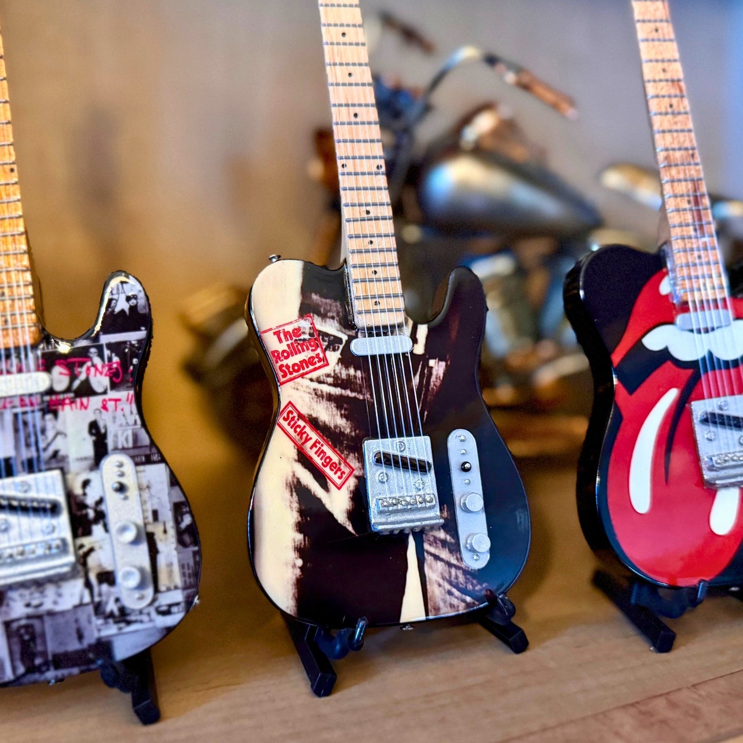 The Rolling Stones Icons Collectible Miniature Guitar Set