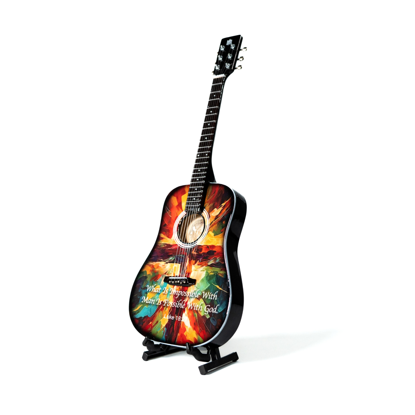 Luke 18:27 Collectible Miniature Guitar