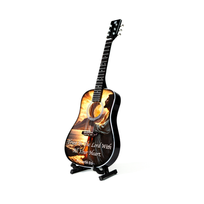 Proverbs 3:5 Collectible Miniature Guitar