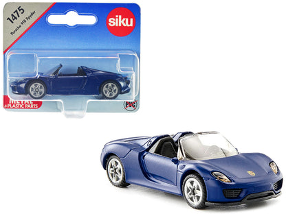 Porsche 918 Spyder Matt Blue Diecast Model Car by Siku  free shipping USA