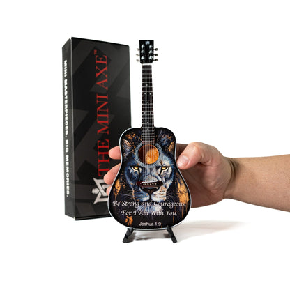 Joshua 1:9 Collectible Miniature Guitar