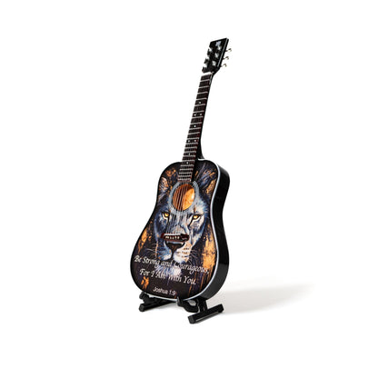 Joshua 1:9 Collectible Miniature Guitar
