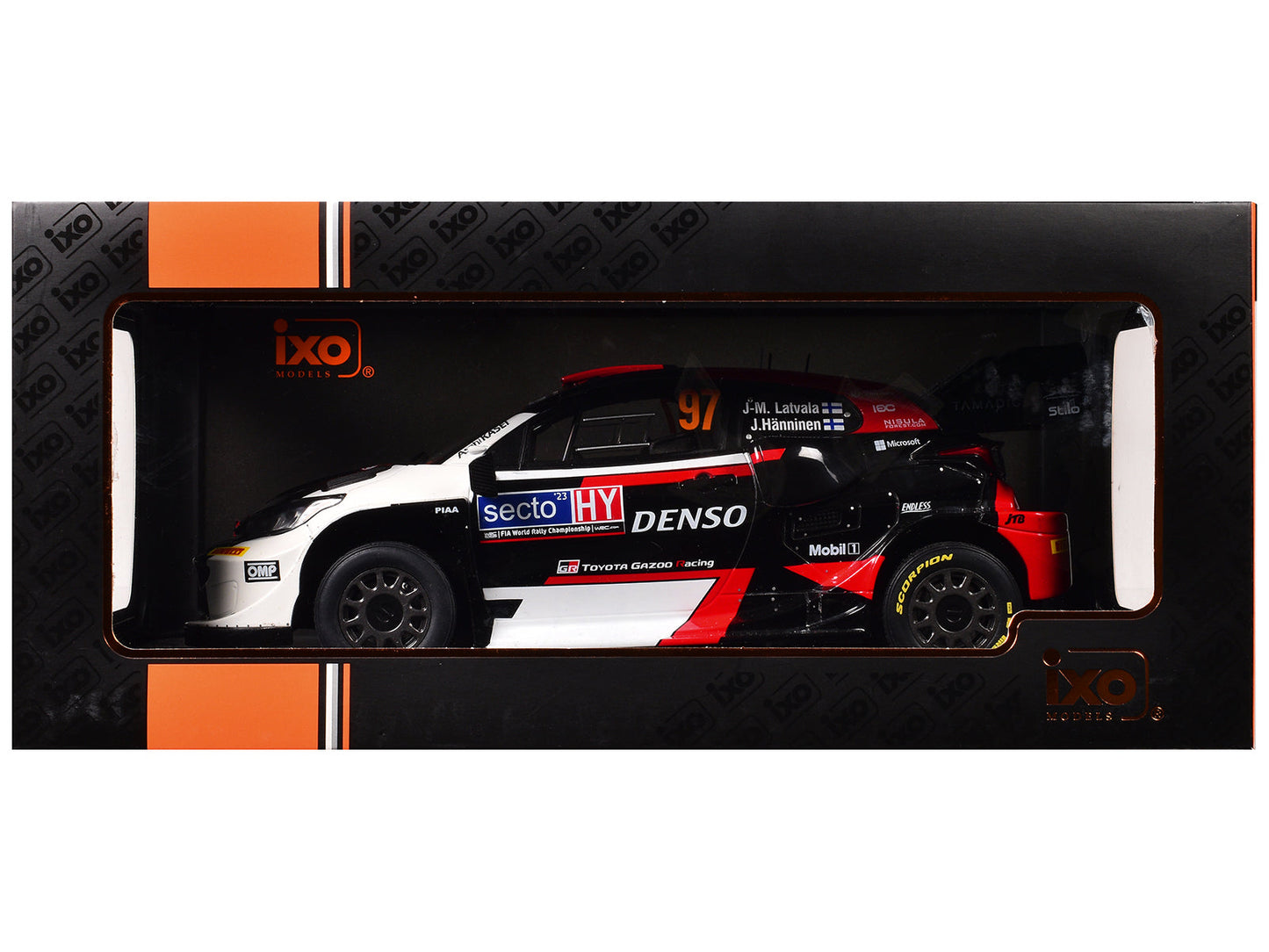 Toyota GR Yaris Rally1 Hybrid #97 Jari-Matti Latvala - Juho Hanninen "Rally Finland" (2023) 1/18 Diecast Model Car by IXO Models  free shipping USA