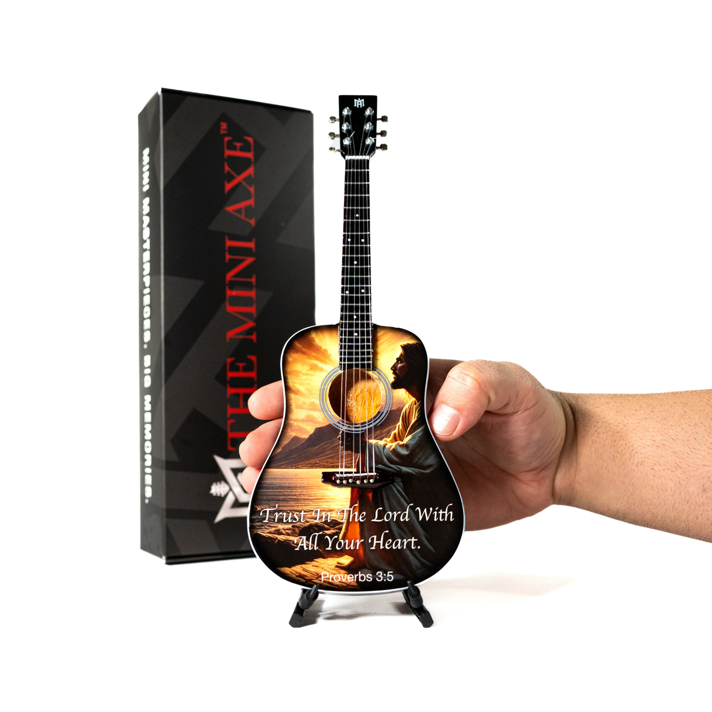Proverbs 3:5 Collectible Miniature Guitar