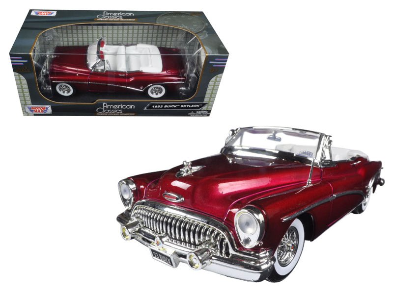 1953 Buick Skylark Burgundy 1/18 Diecast Model Car by Motormax  free shipping USA