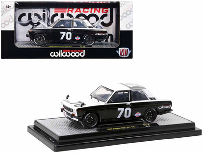 1970 Datsun 510 #70 Black and White "Wilwood Racing" Limited Edition to 6000 pieces Worldwide 1/24 Diecast Model Car by M2 Machines  free shipping USA