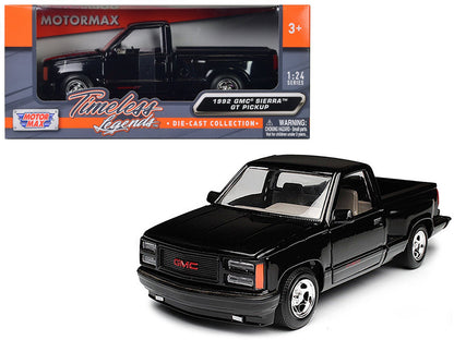 1992 GMC Sierra GT Black Pickup Truck 1/24 Diecast Model by Motormax  free shipping USA