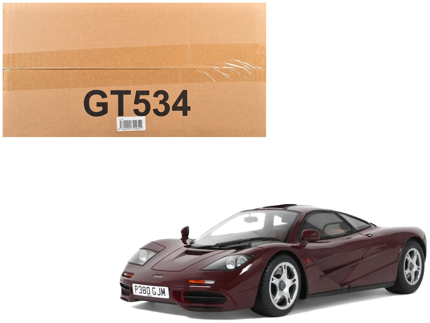 1992 McLaren F1 Dark Red 1/18 Model Car by GT Spirit  free shipping USA